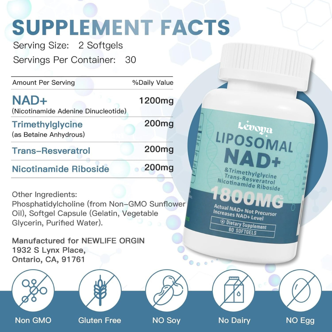 Levoya™ NAD+ Supplement 1800 mg