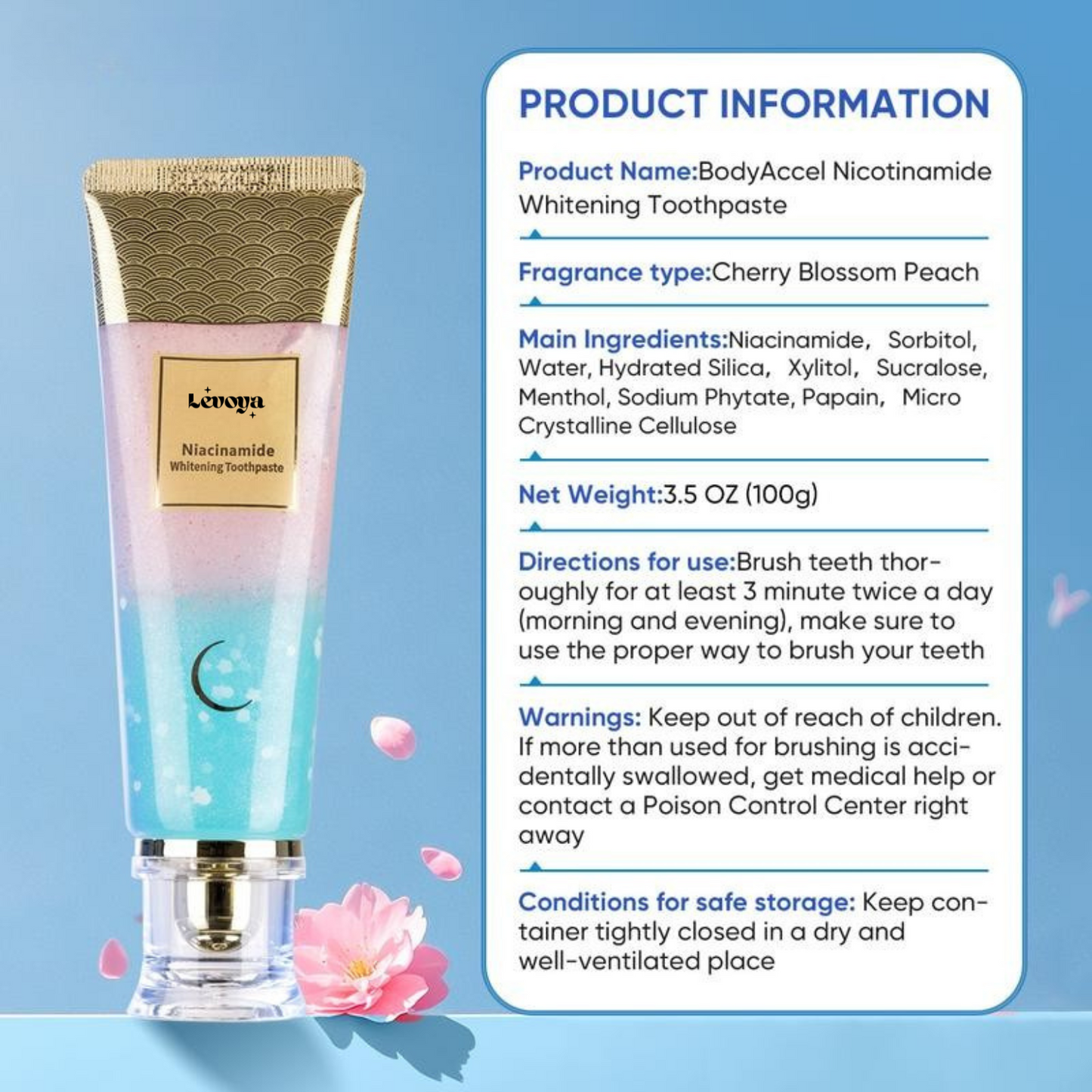 Levoya™ Niacinamide Whitening Toothpaste