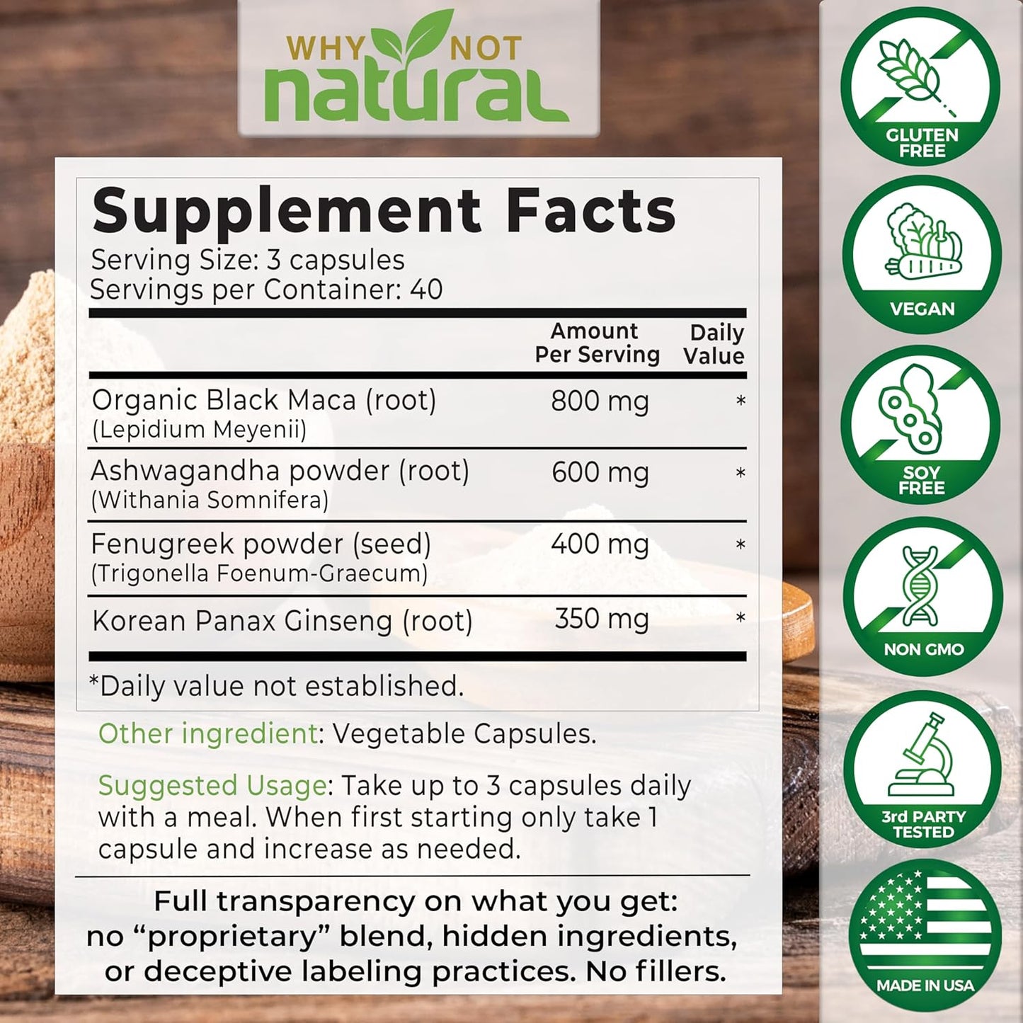 Levoya™ Organic Black Maca Root